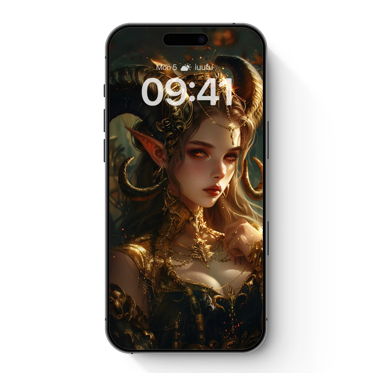 Ethereal Elven Queen: Golden Horns and Mystic Eyes Ethereal Elven Queen: Golden Horns and Mystic Eyes