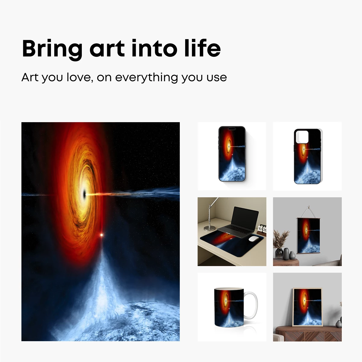 Cosmic Vortex: Black Hole's Dance with a Star - Image 2