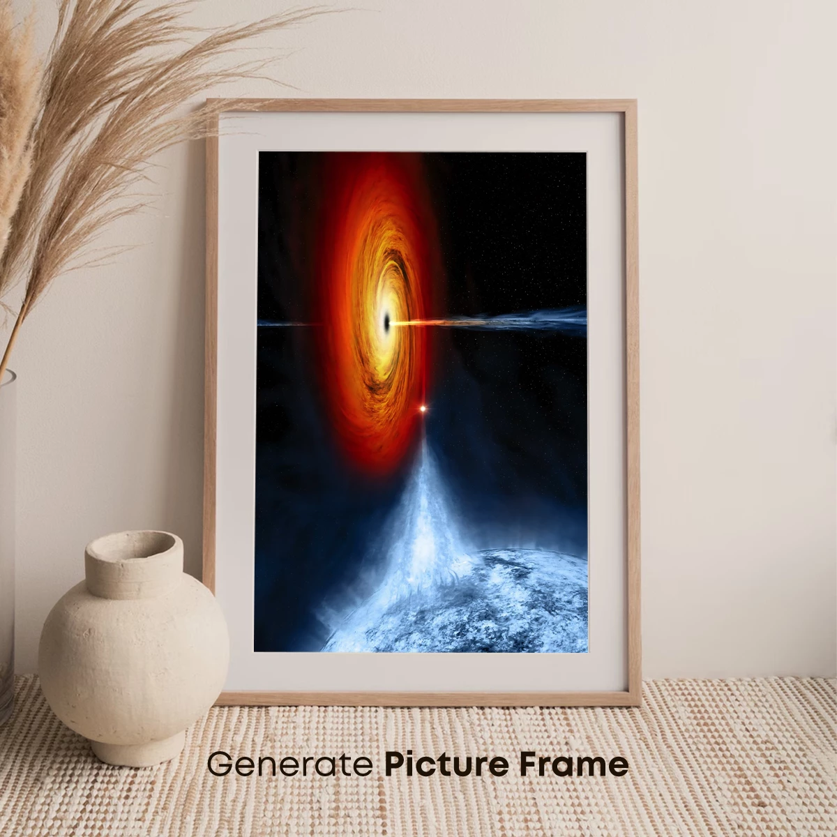 Cosmic Vortex: Black Hole's Dance with a Star - Image 7