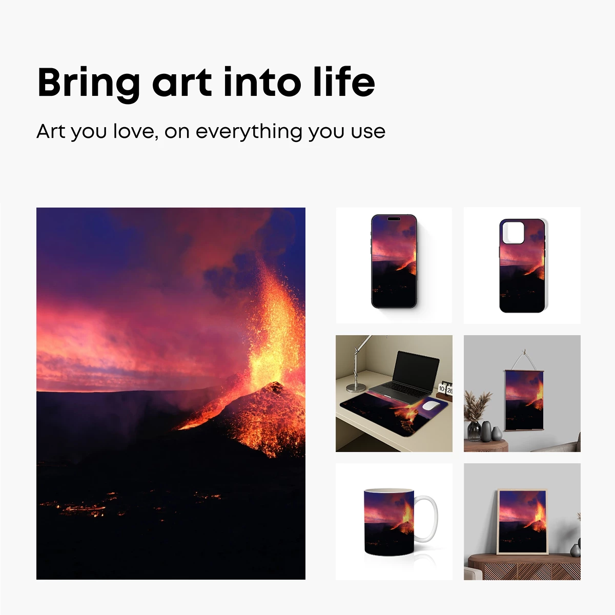 Erupting Volcano at Dusk: Nature's Fiery Symphony - Image 2