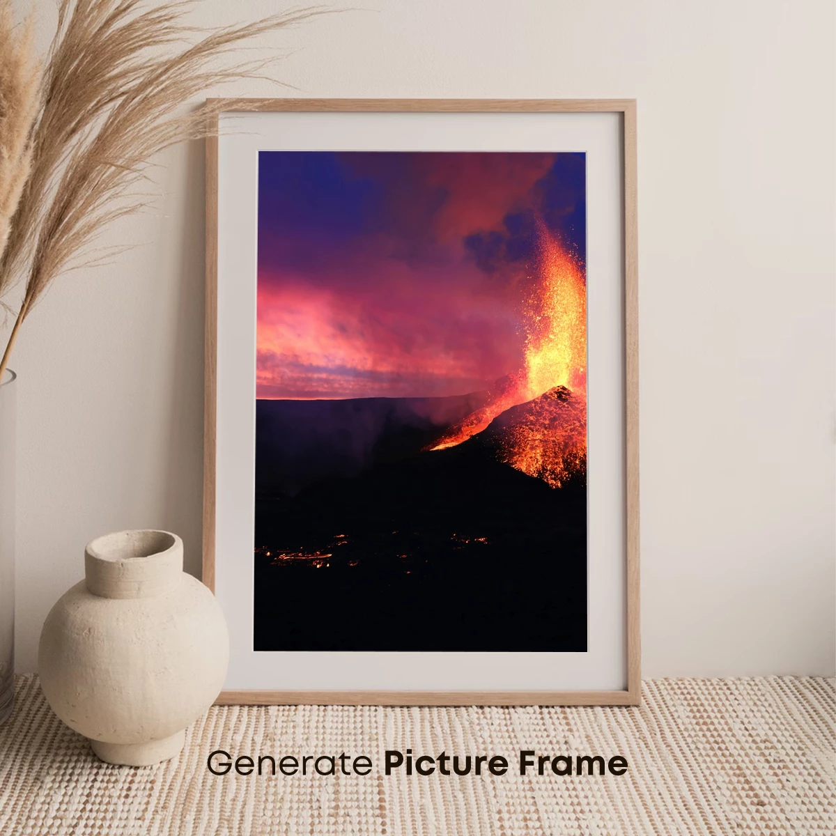 Erupting Volcano at Dusk: Nature's Fiery Symphony - Image 7