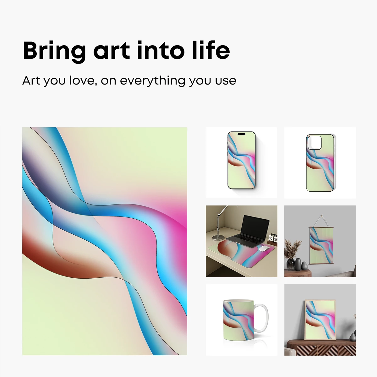 Fluid Chromatic Waves: Abstract Gradient Art - Image 2