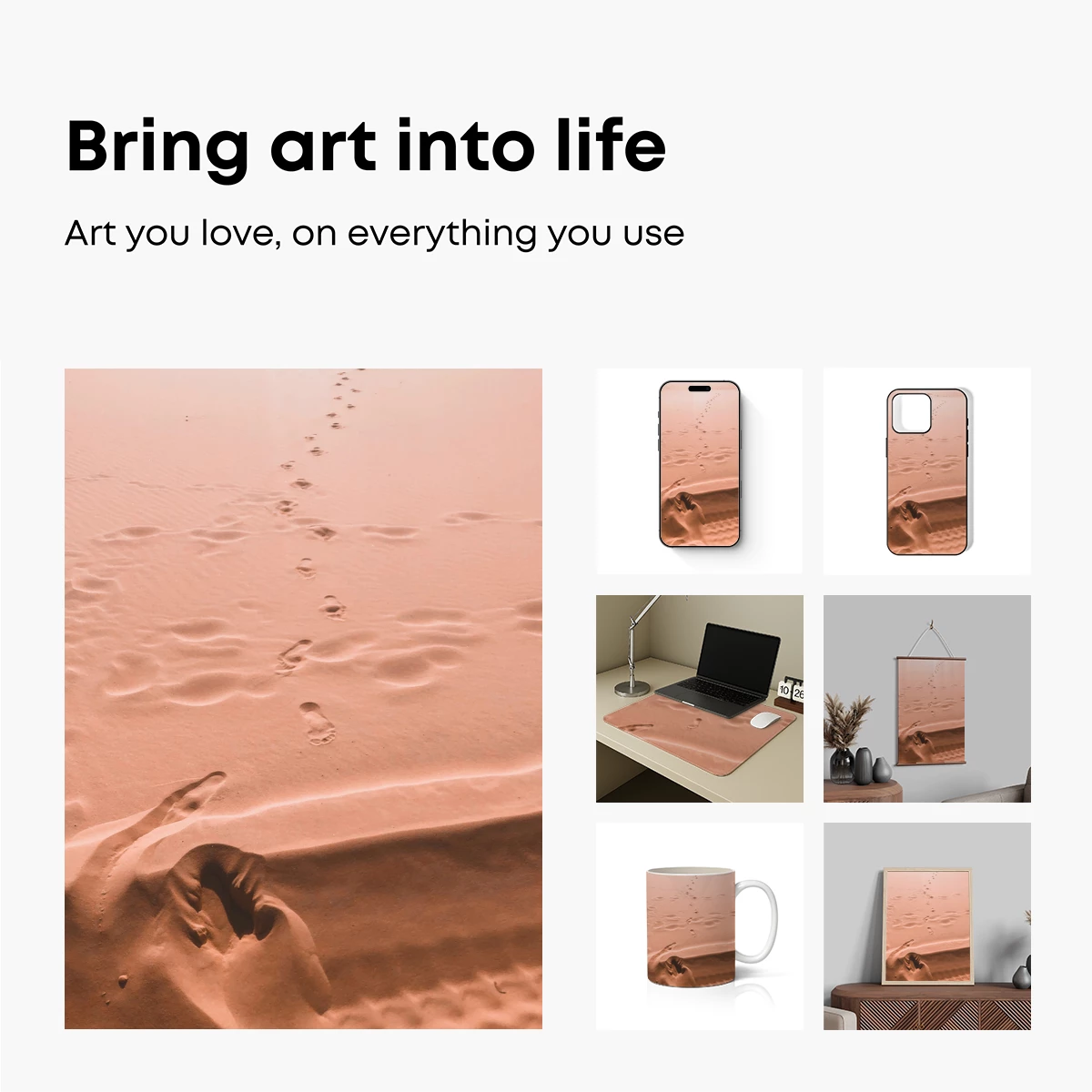 Desert Solitude: Footprints in Timeless Sands