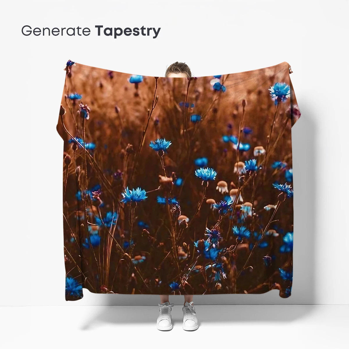 Blue Cornflower Sunset Symphony - Image 5