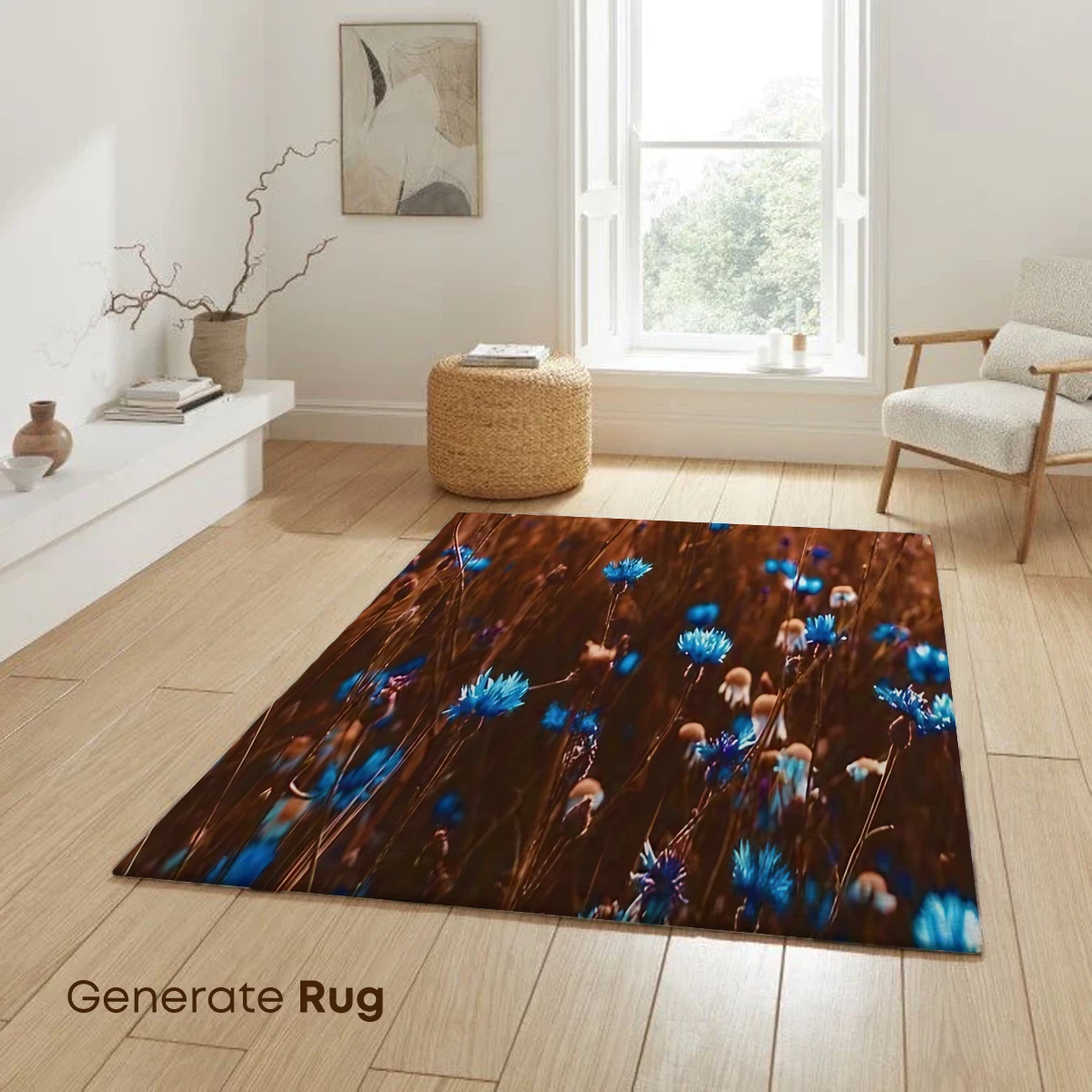 Blue Cornflower Sunset Symphony - Image 6