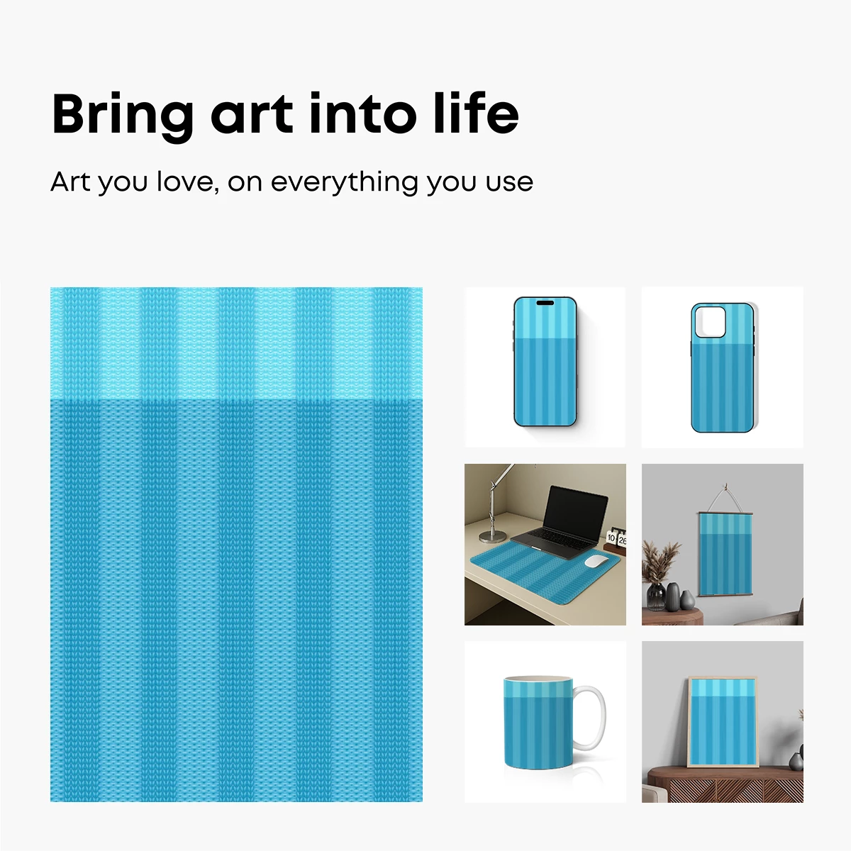 Knitwear Stripes in Aqua Harmony - Image 2