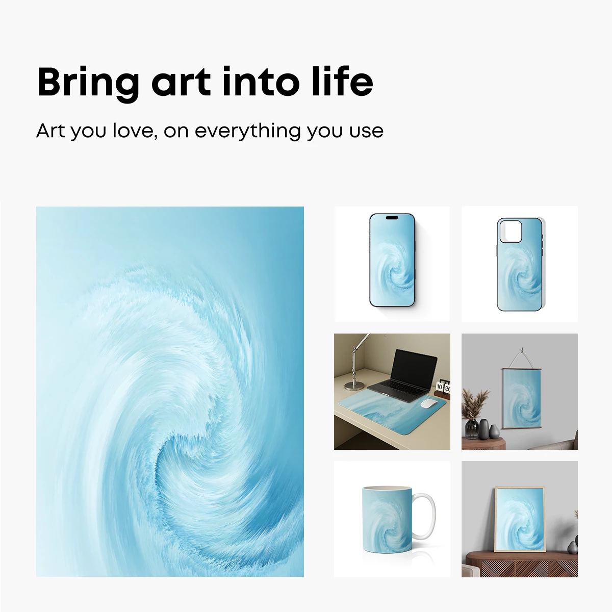 Ethereal Blue Swirl: A Dance of Whispers - Image 2