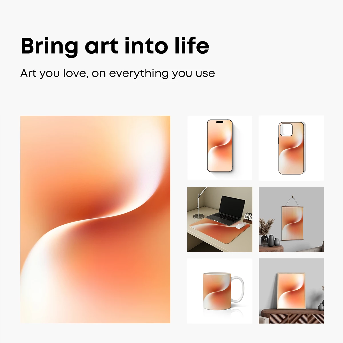 Ethereal Curve: Soft Gradient Sculpture - Image 2