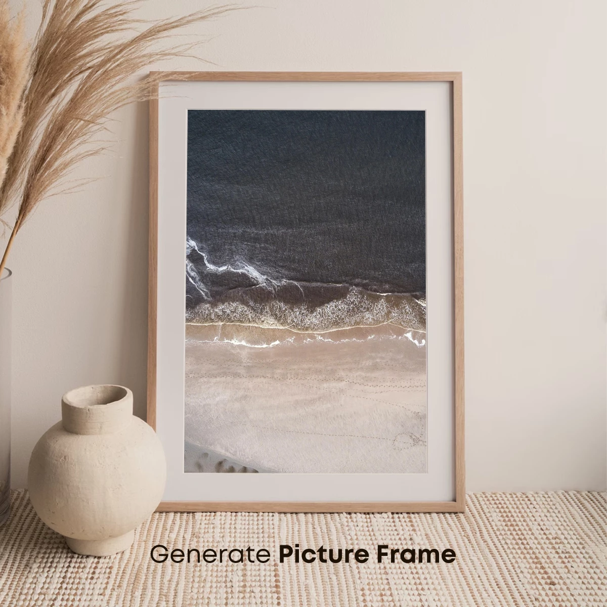 Aerial Serenity: Ocean Waves Kiss the Sandy Shore - Image 7