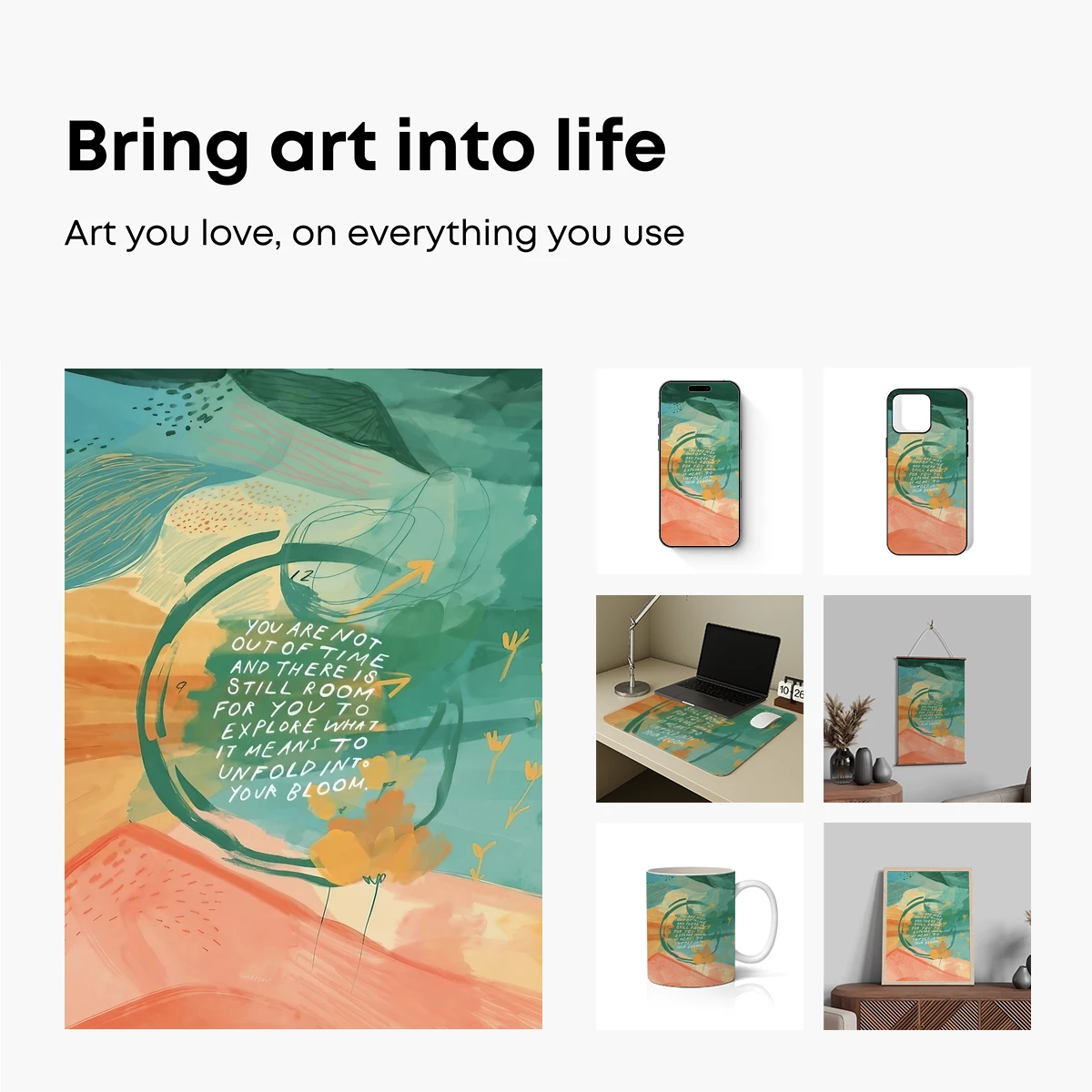 Blossom of Time: Abstract Floral Motif - Image 2