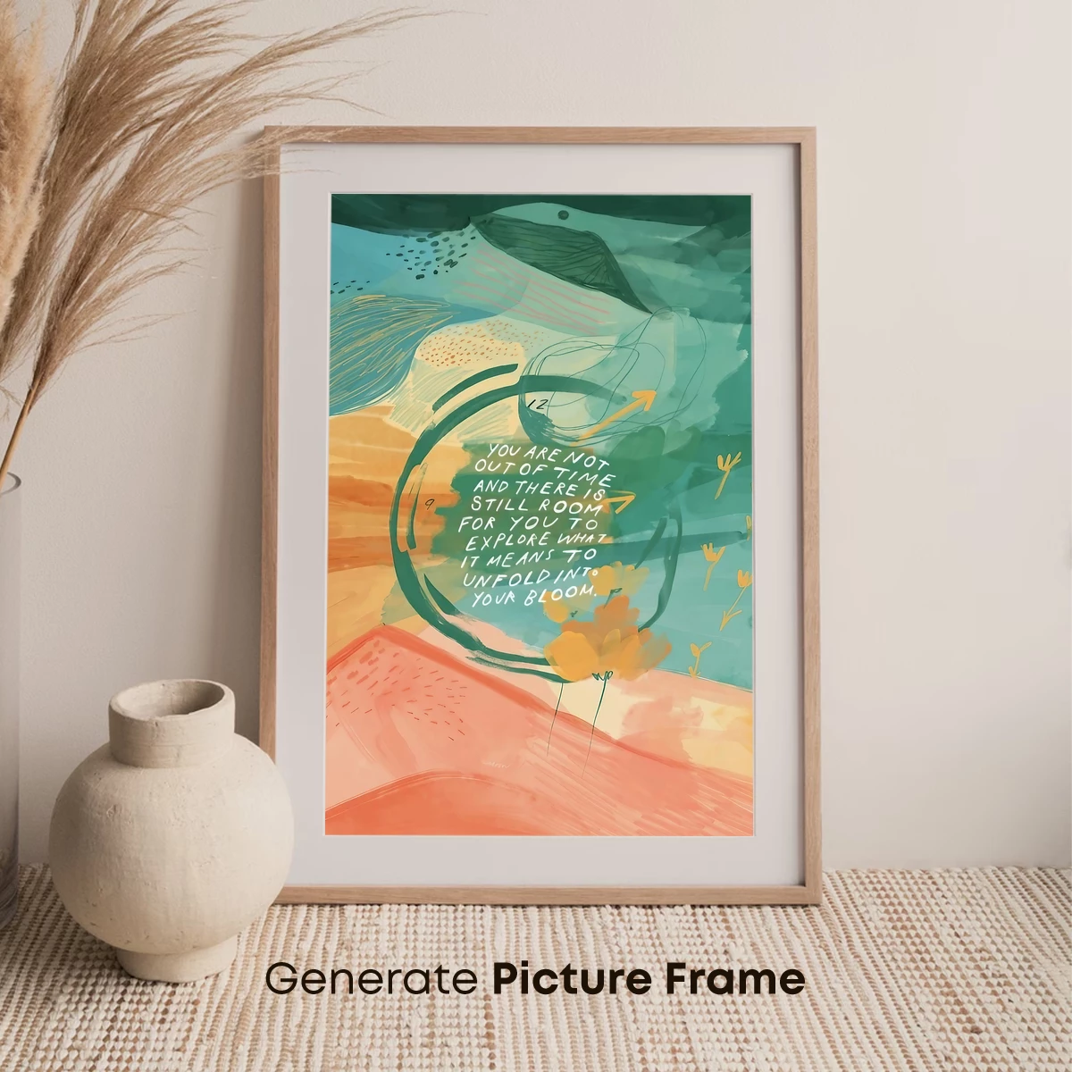 Blossom of Time: Abstract Floral Motif - Image 7