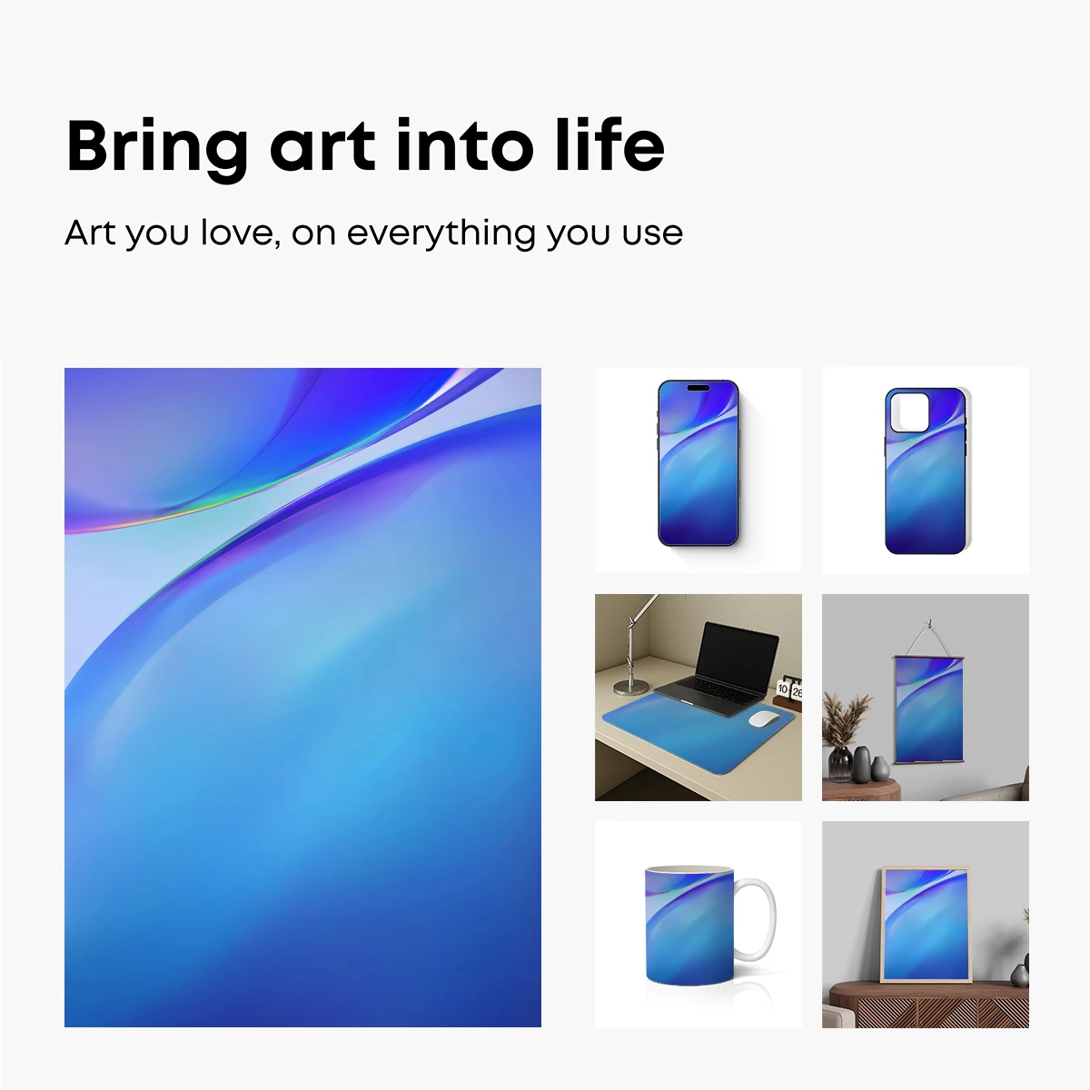 Ethereal Blue Waves: A Digital Symphony - Image 2