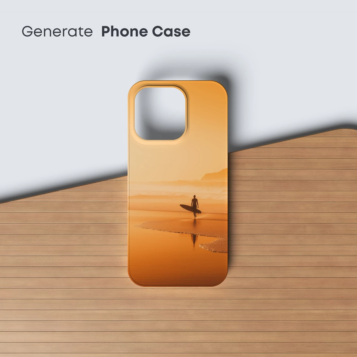 Golden Sunset Surfer Silhouette - Image 3