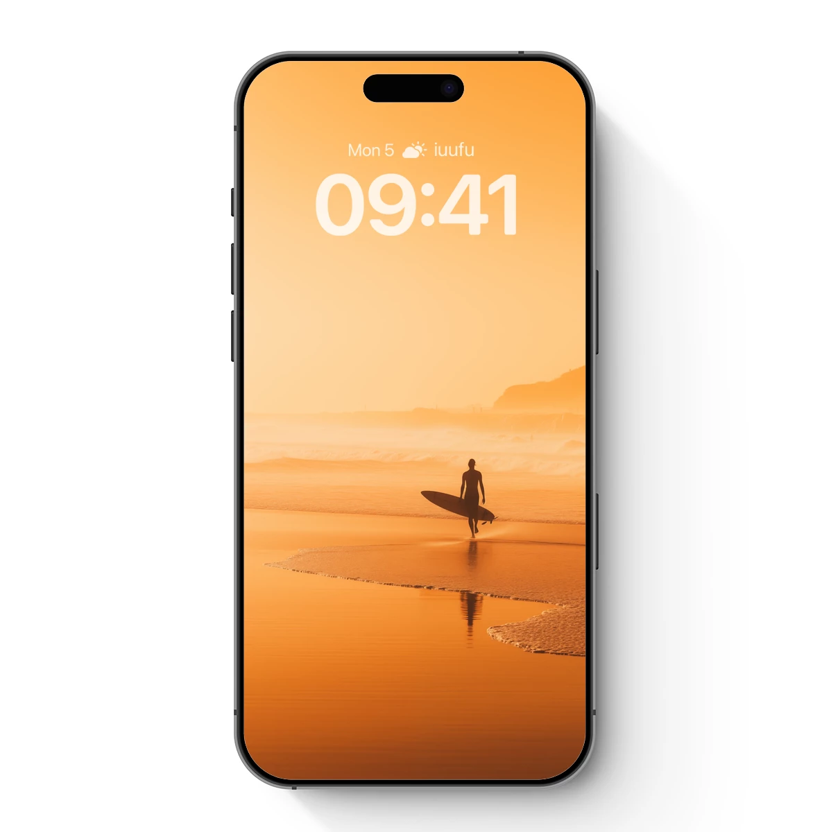 Golden Sunset Surfer Silhouette