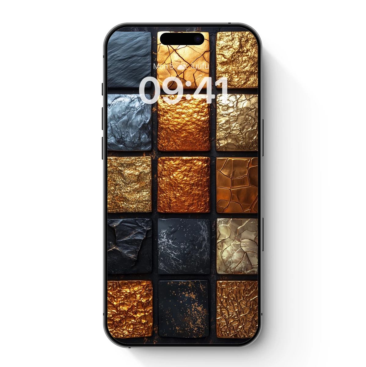 Golden Fractals: Textured Metal Artistry