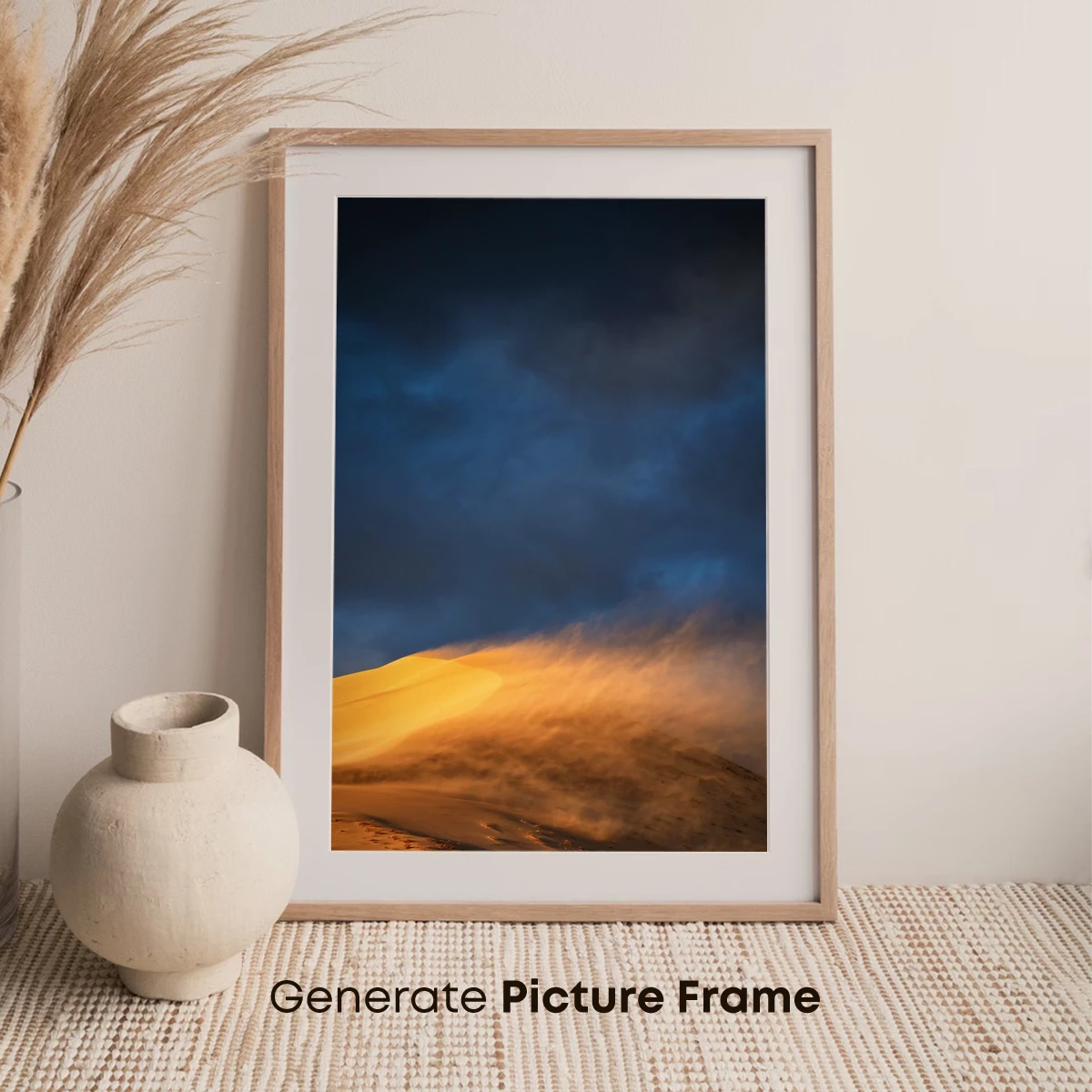 Desert Storm Elegy: Golden Sands Under Midnight Skies - Image 7