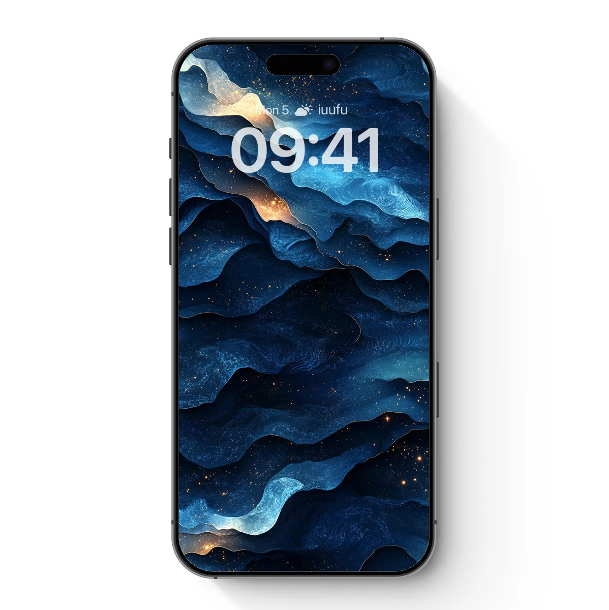 Celestial Ocean Waves: A Symphony of Blue and Gold