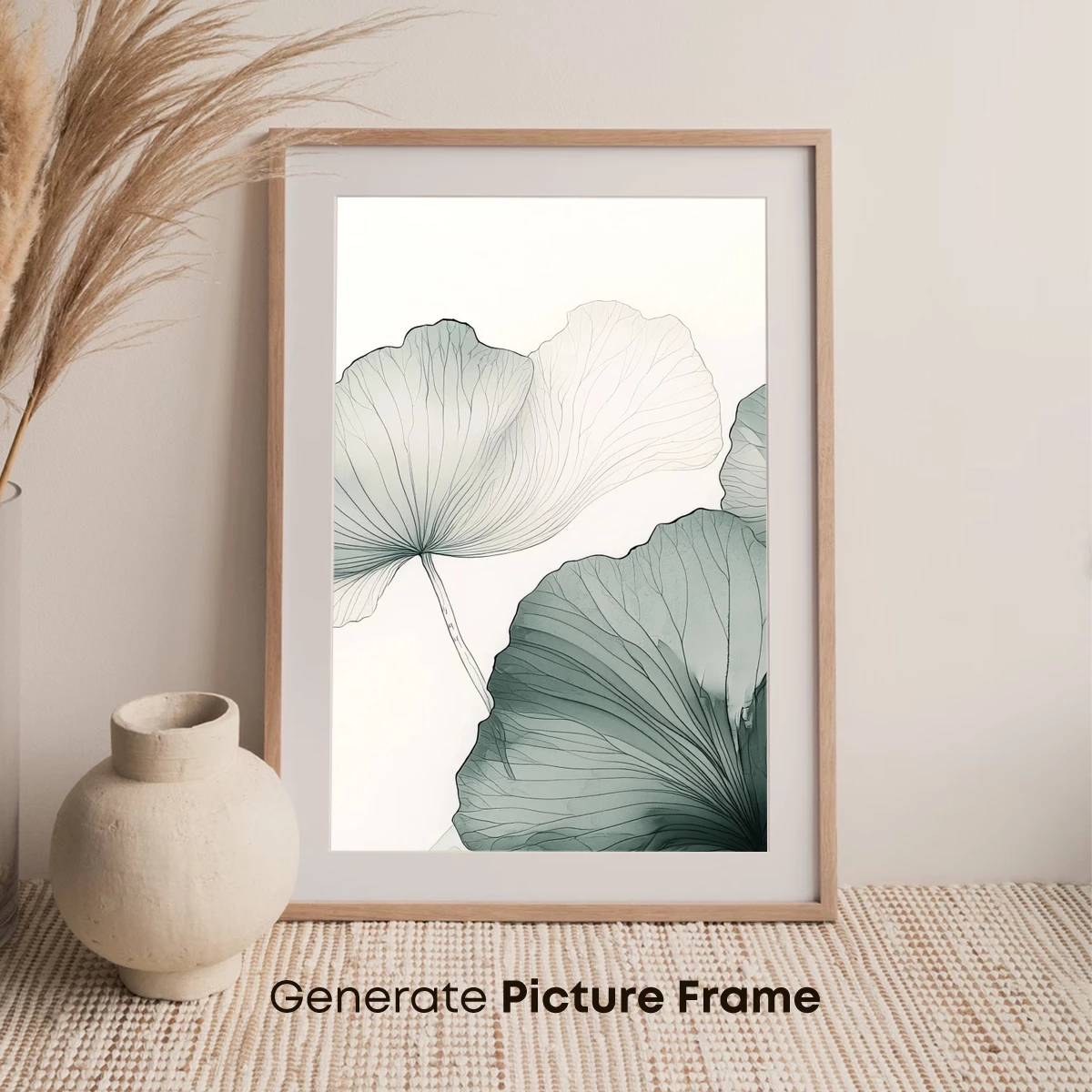 Ethereal Ginkgo Whispers: Monochromatic Botanical Art - Image 7