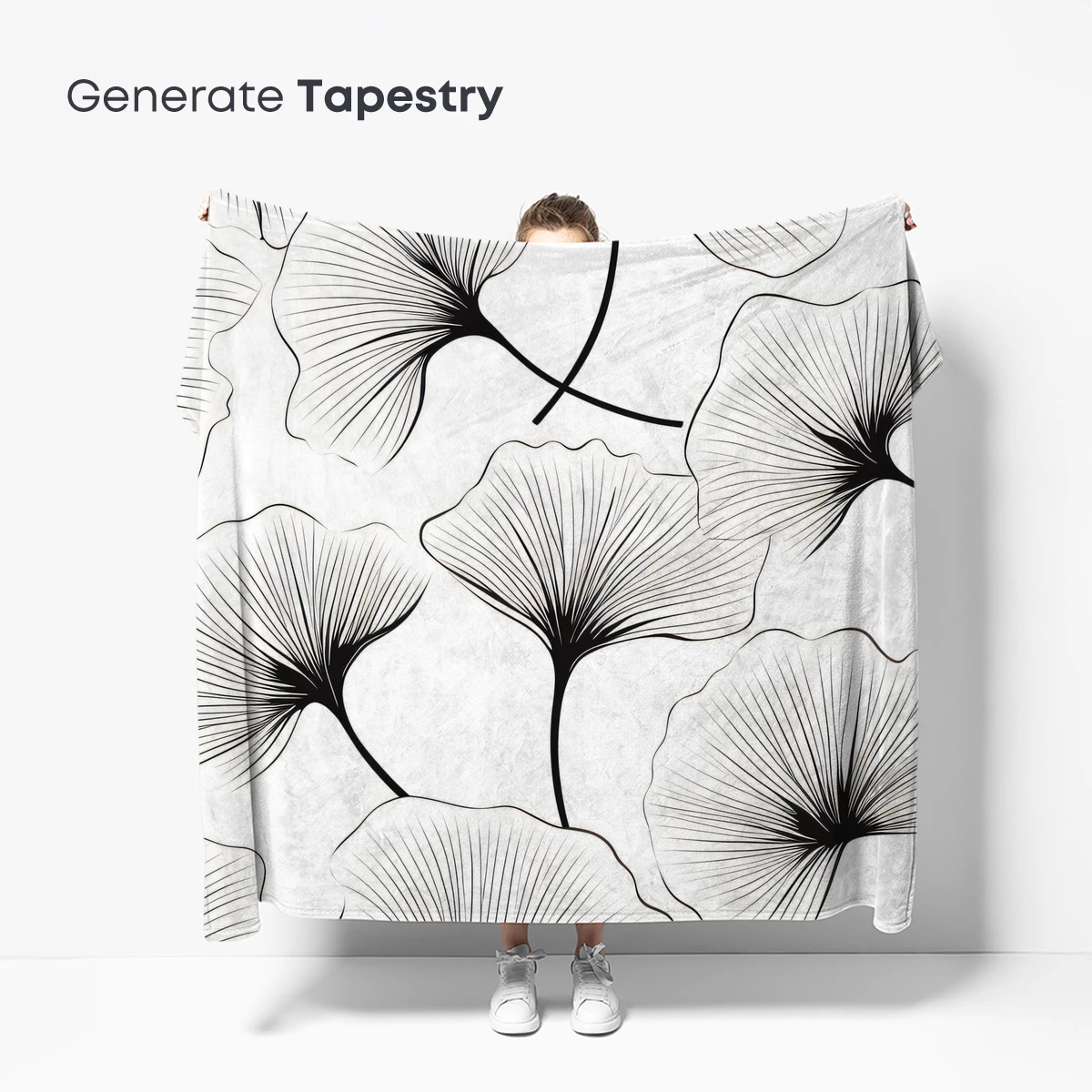 Elegant Ginkgo Silhouettes: Monochrome Botanical Art - Image 5