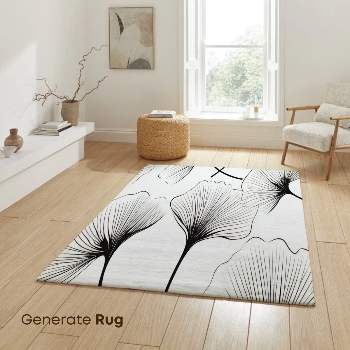 Elegant Ginkgo Silhouettes: Monochrome Botanical Art - Image 6