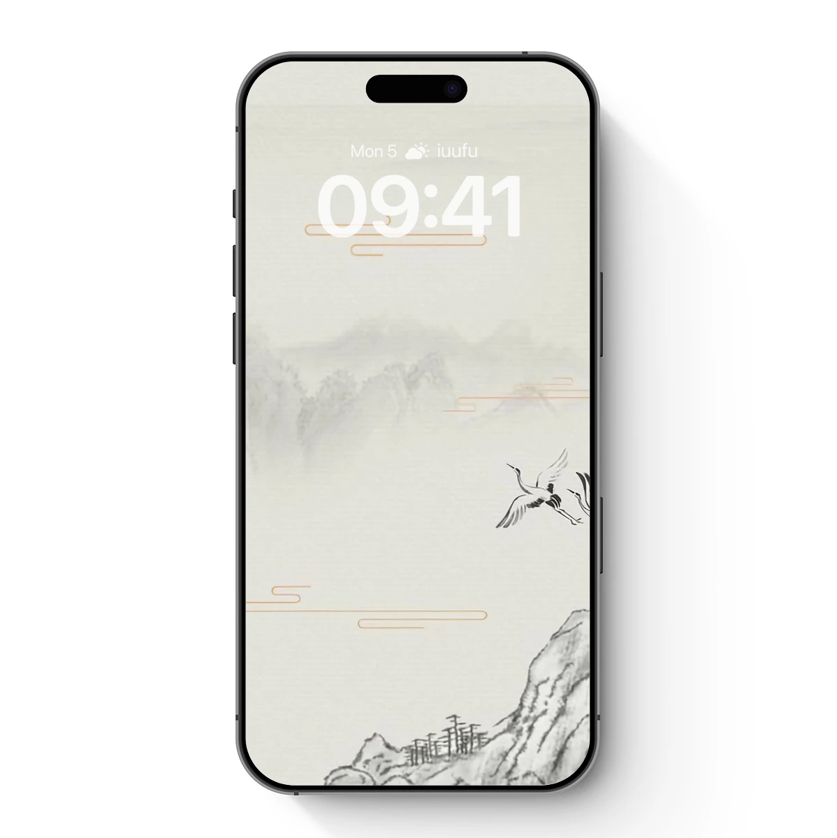 Elegant Cranes Soar Over Misty Mountains