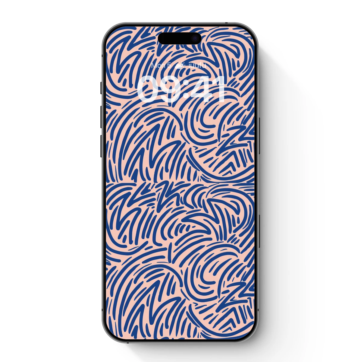 Abstract Waves in Navy Blue
