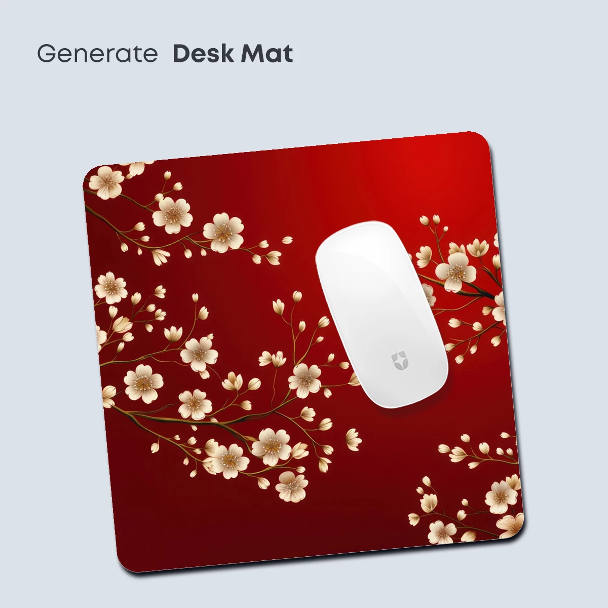 Elegant Cherry Blossoms on Crimson Canvas - Image 4