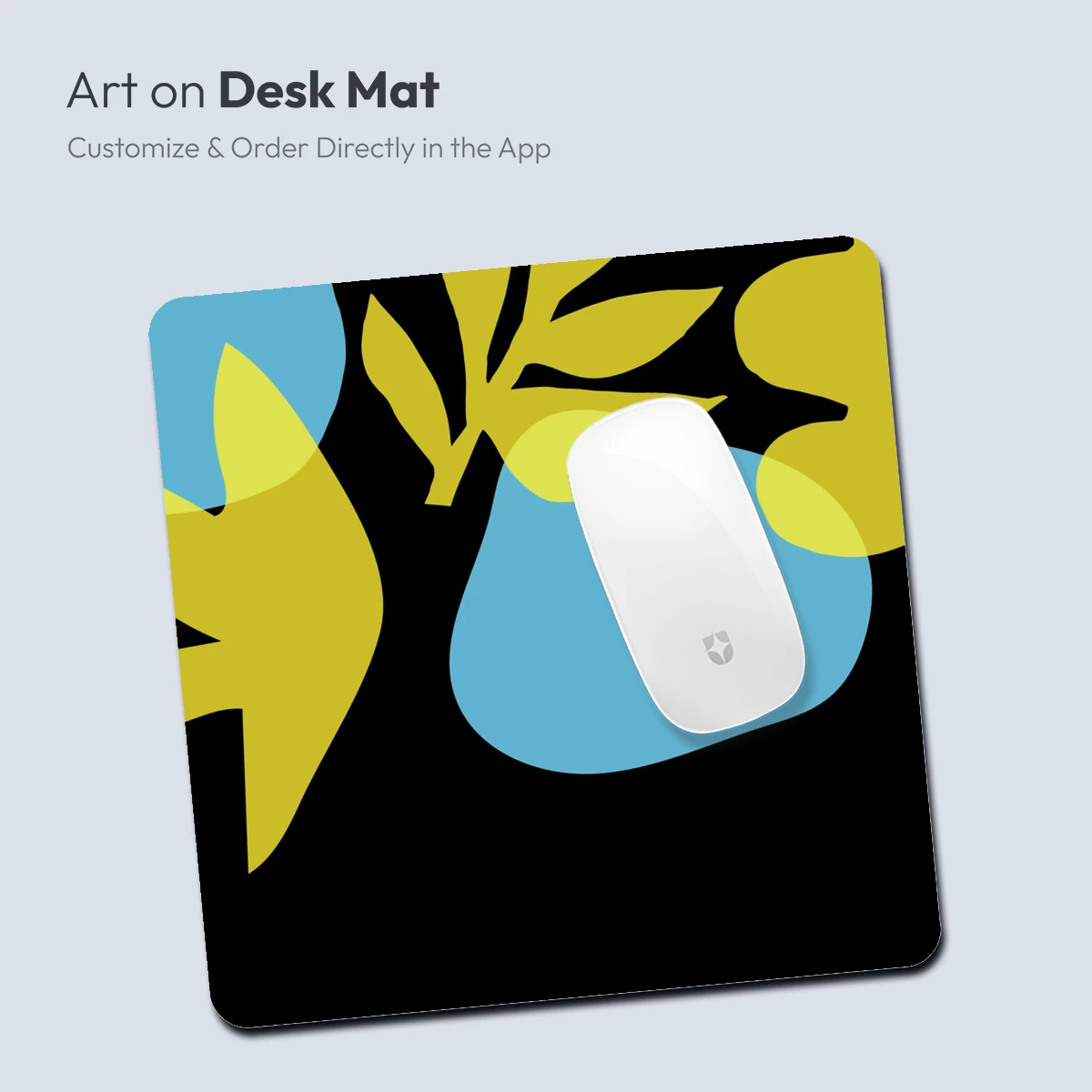 Bold Blue and Yellow Abstract Leaves - Image 4