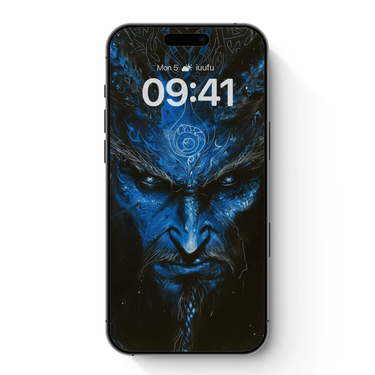 Blue Demon King: Mystical Fantasy Art