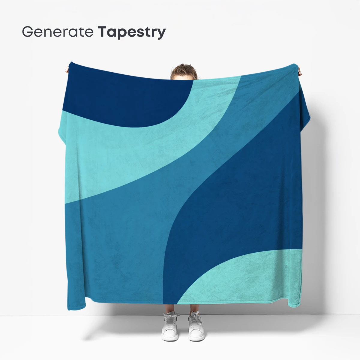 Fluid Blue Abstraction: A Dance of Curves - Image 5