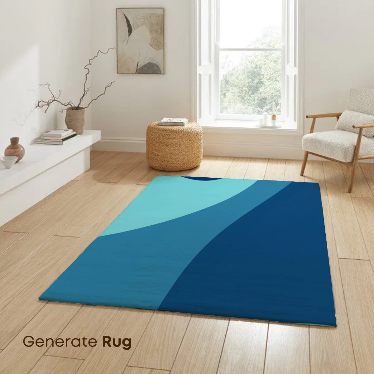 Fluid Blue Abstraction: A Dance of Curves - Image 6