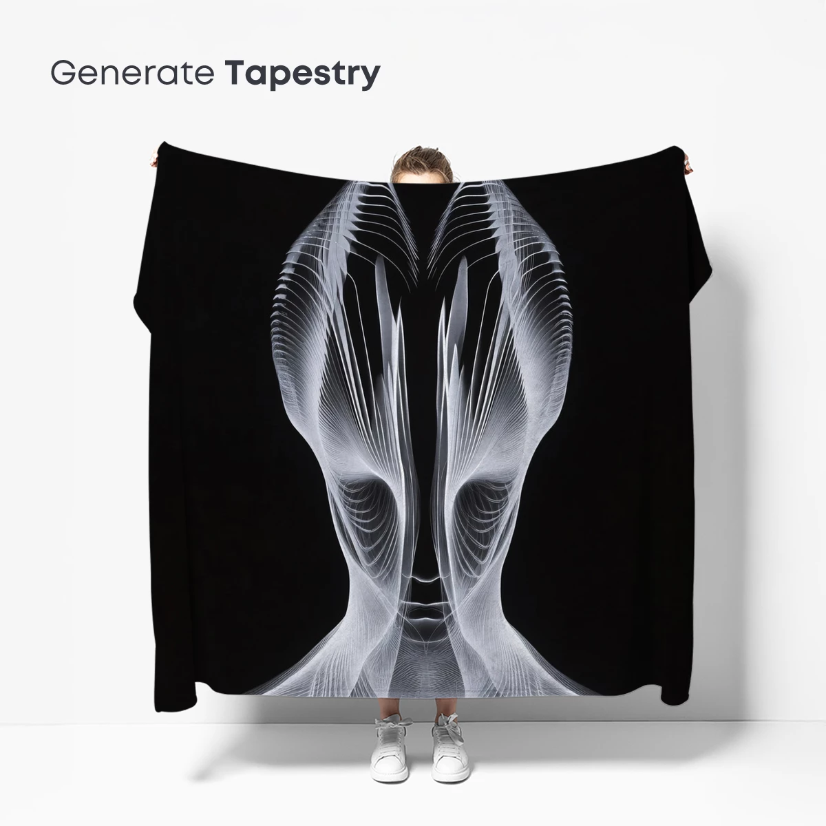 Ethereal Symmetry: Ghostly Wings in Monochrome - Image 5