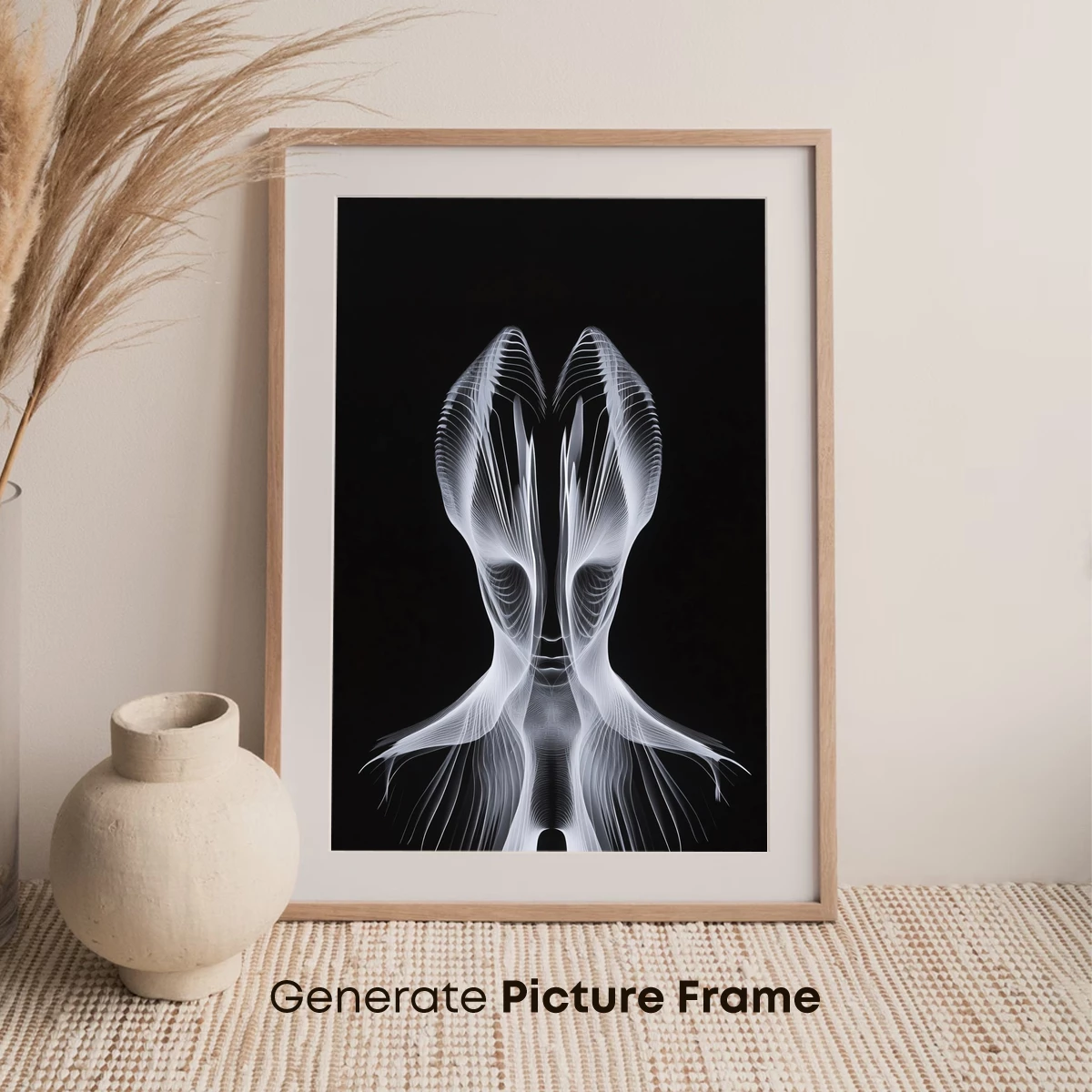 Ethereal Symmetry: Ghostly Wings in Monochrome - Image 7