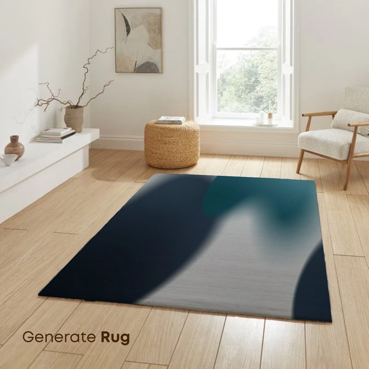 Fluid Teal Elegance: Abstract Blob Artistry - Image 6