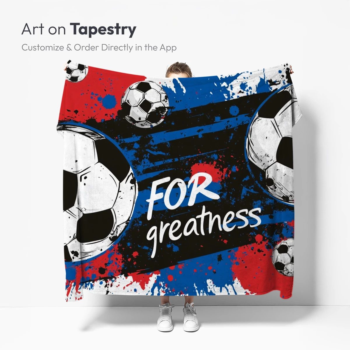 Soccer Balls in Grunge Glory: 'For Greatness' Art - Image 5