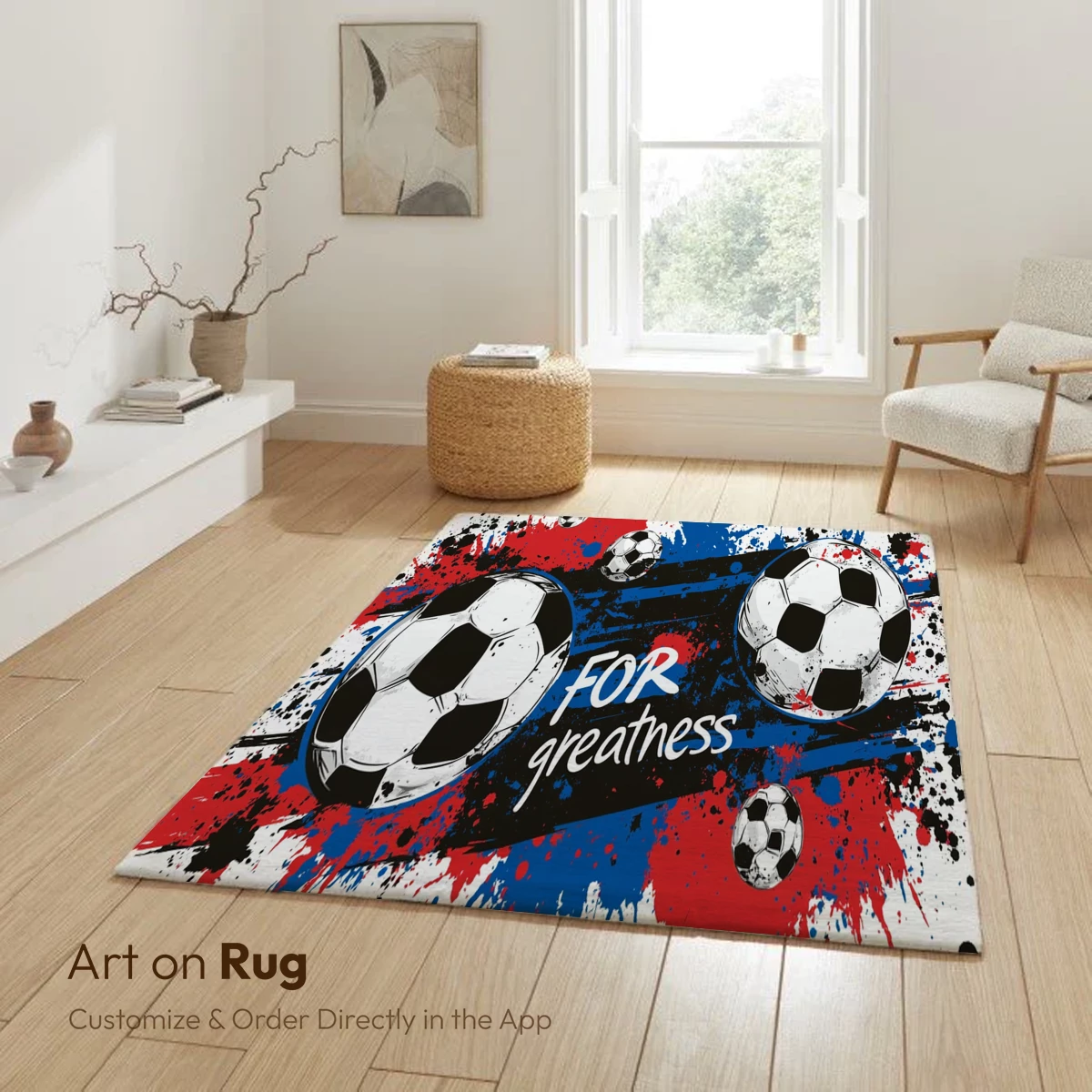 Soccer Balls in Grunge Glory: 'For Greatness' Art - Image 6
