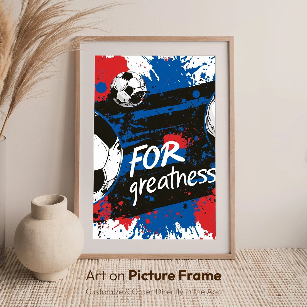Soccer Balls in Grunge Glory: 'For Greatness' Art - Image 7