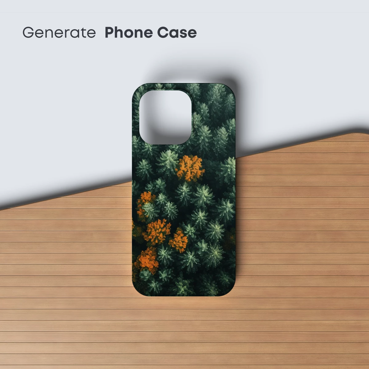 Autumn's Embrace: Pine Forest with Golden Accents - Image 3