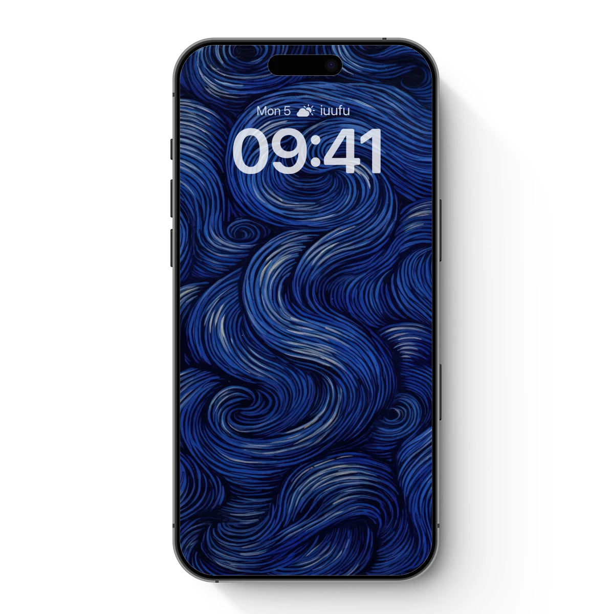 Oceanic Whirlpools: Abstract Blue Swirls