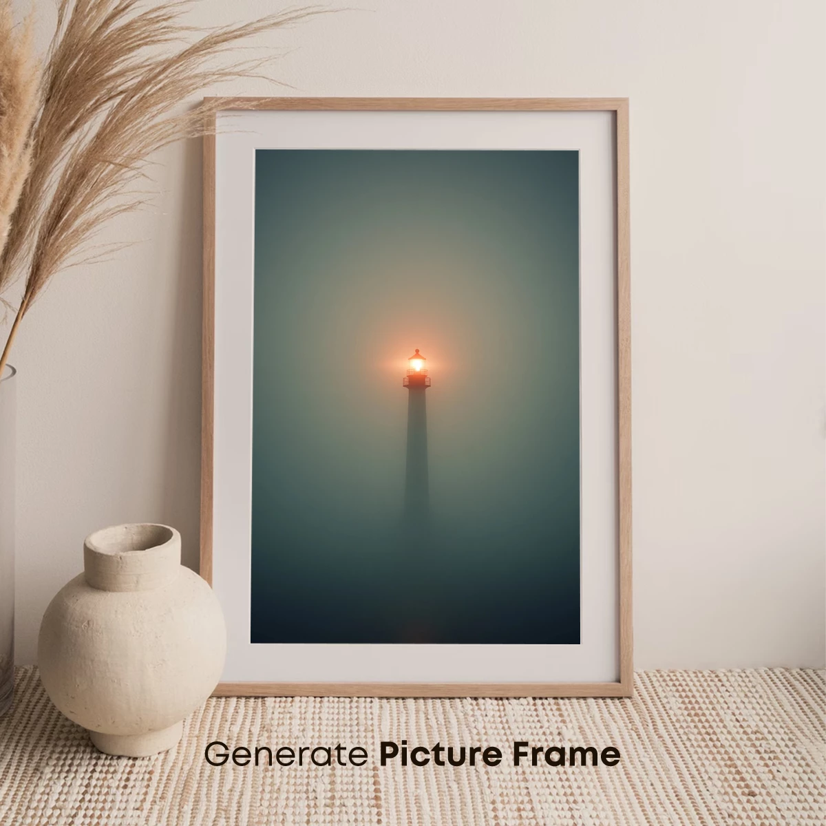 Foggy Lighthouse Glow: A Beacon of Warmth - Image 7