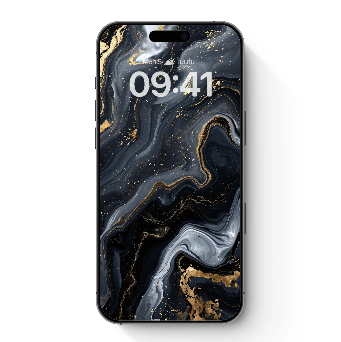 Elegant Marble Veins: Gold and Midnight Swirls