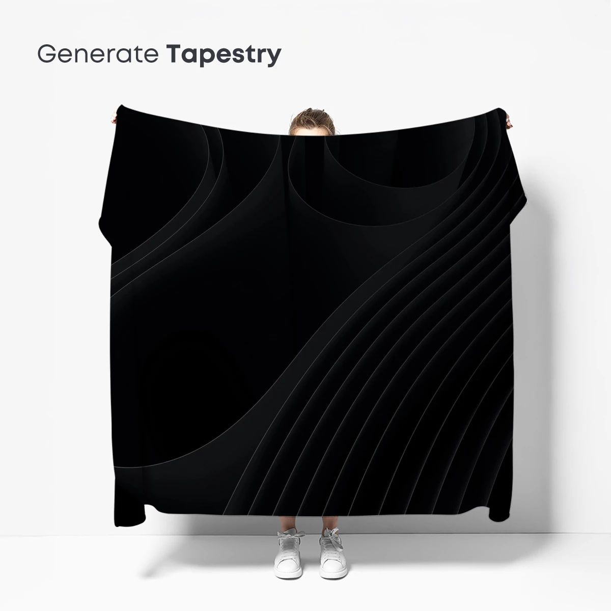 Elegant Black Waves: A Study in Shadow and Form - Image 5