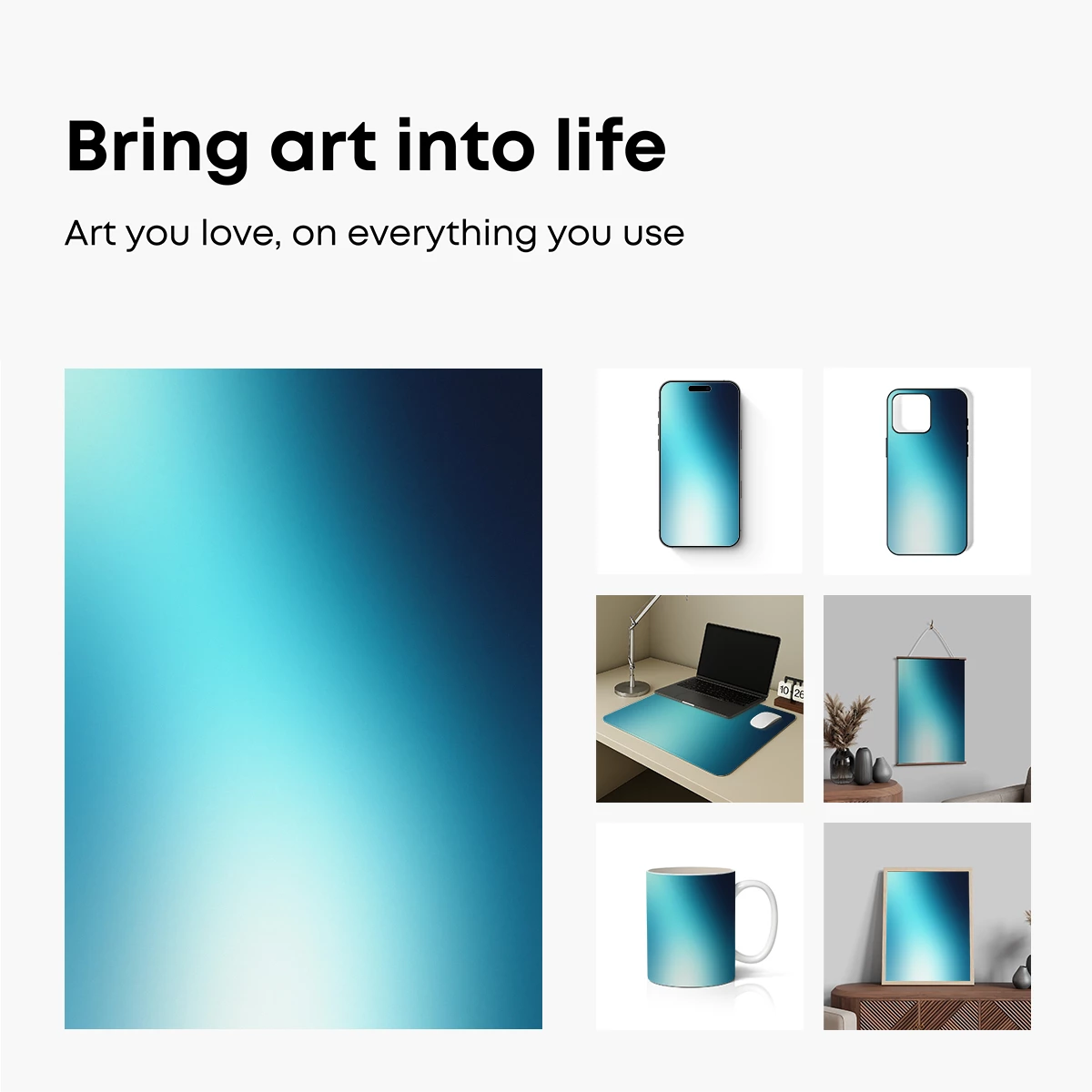 Ethereal Blue Gradient: A Symphony of Light and Shade - Image 2