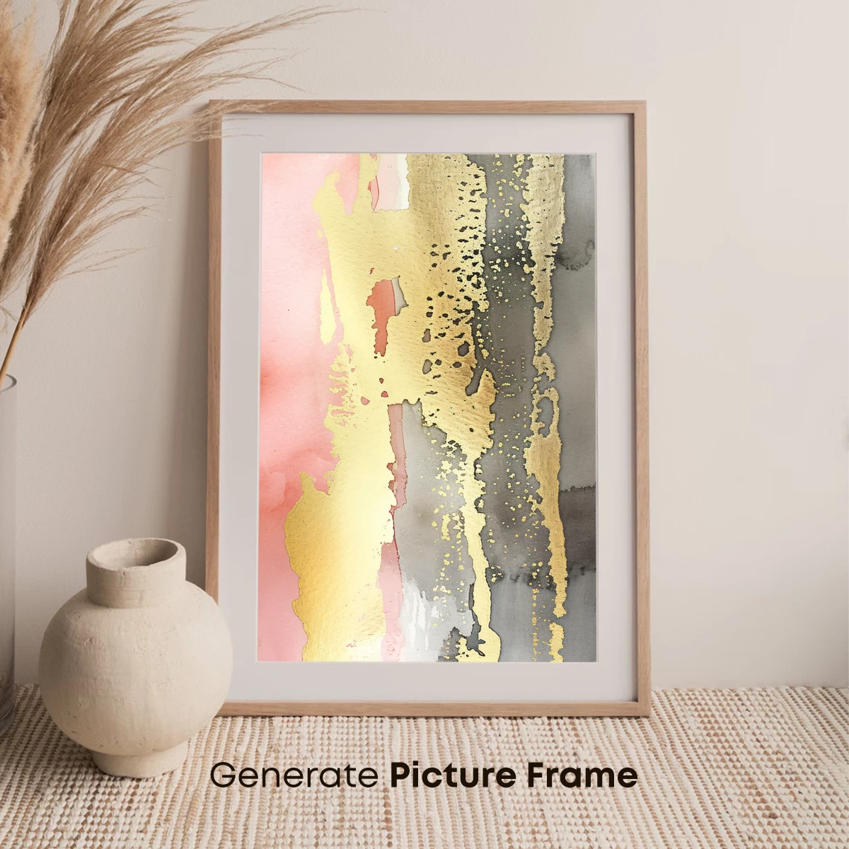 Golden Veins in Abstract Watercolor - Image 7
