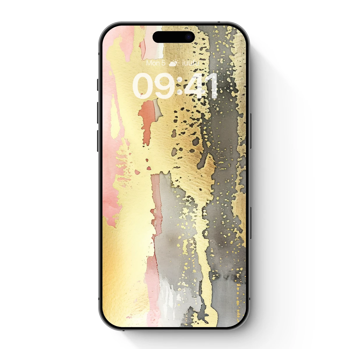 Golden Veins in Abstract Watercolor