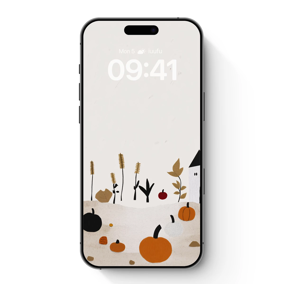 Autumn Harvest Scene: Whimsical Pumpkins and Wheat