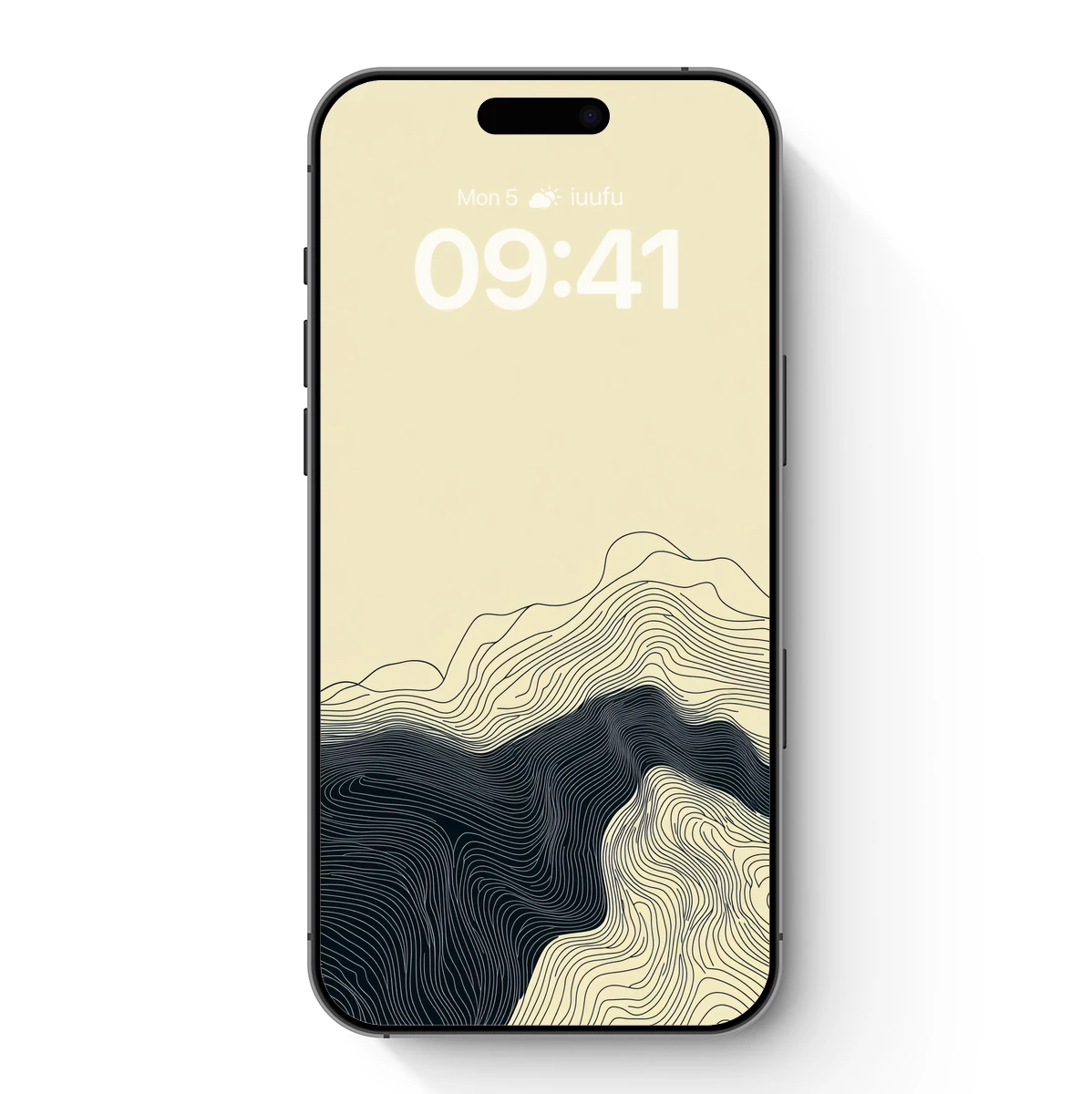 Contour Waves: Abstract Line Art Landscape