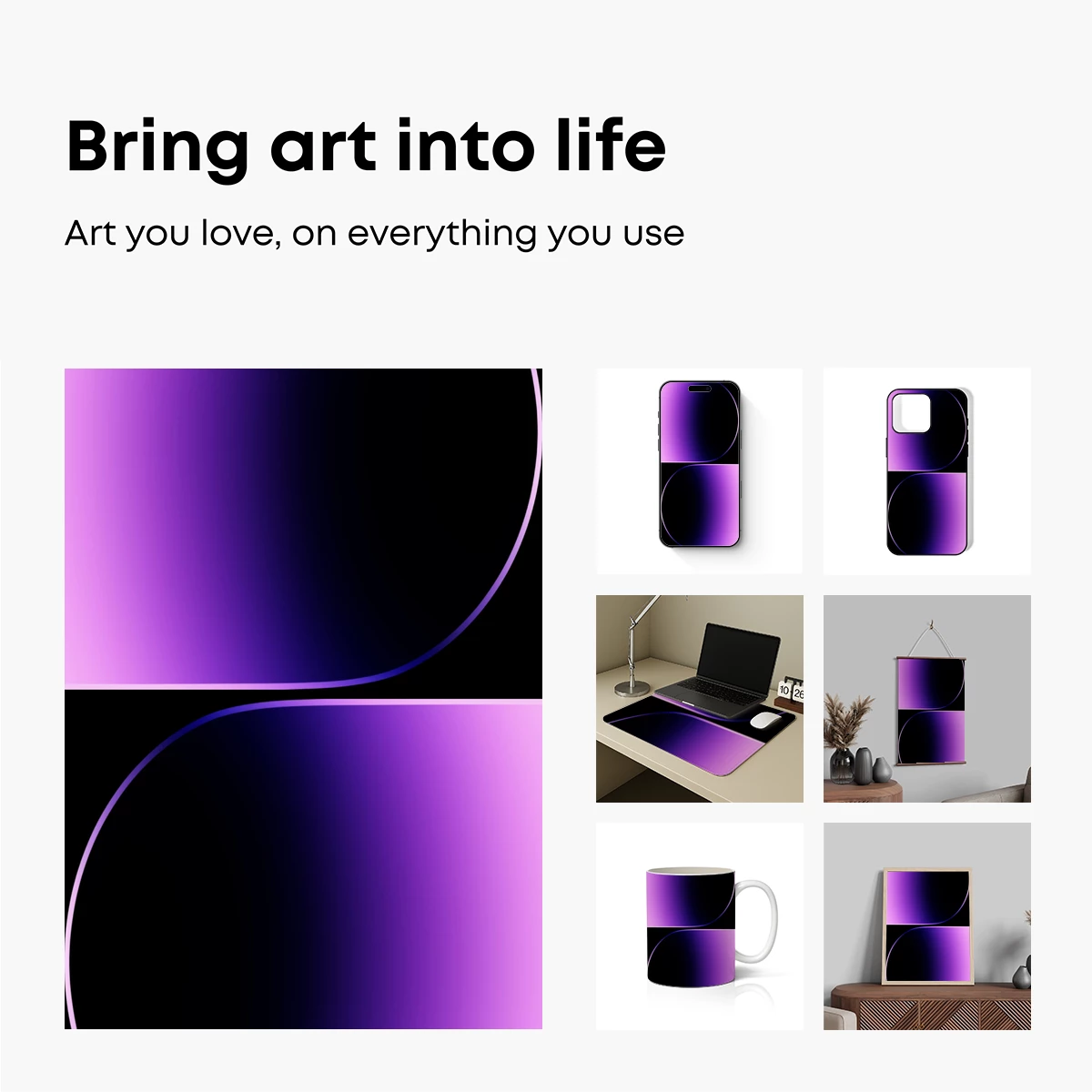 Ethereal Purple Gradient: Abstract Balance - Image 2