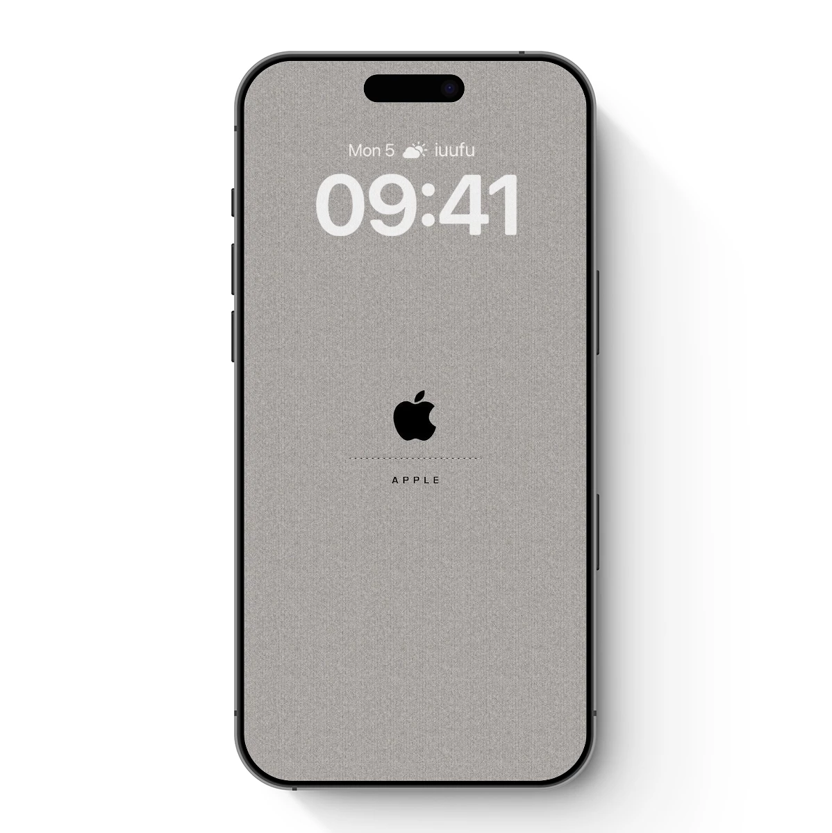 Elegant Simplicity: Apple Logo on Textured Gray