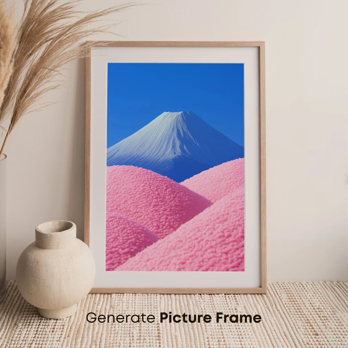 Fujisan in Pink Fluff: A Surreal Landscape - Image 7